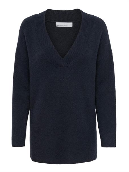 LSUKAYLA WOOL L/S V-NECK PULLOVER KNT night sky