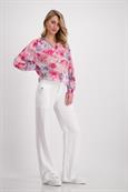 Luftige Bluse pink gemustert
