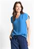 Luftige Viskose Bluse azure blue