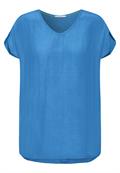 Luftige Viskose Bluse azure blue