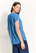 Luftige Viskose Bluse azure blue