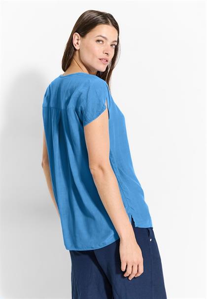 Luftige Viskose Bluse azure blue
