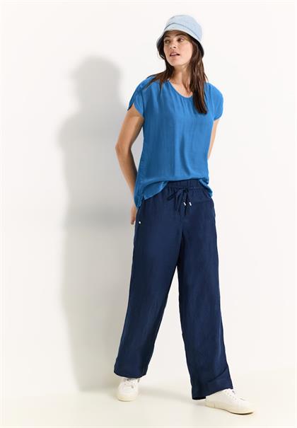 Luftige Viskose Bluse azure blue