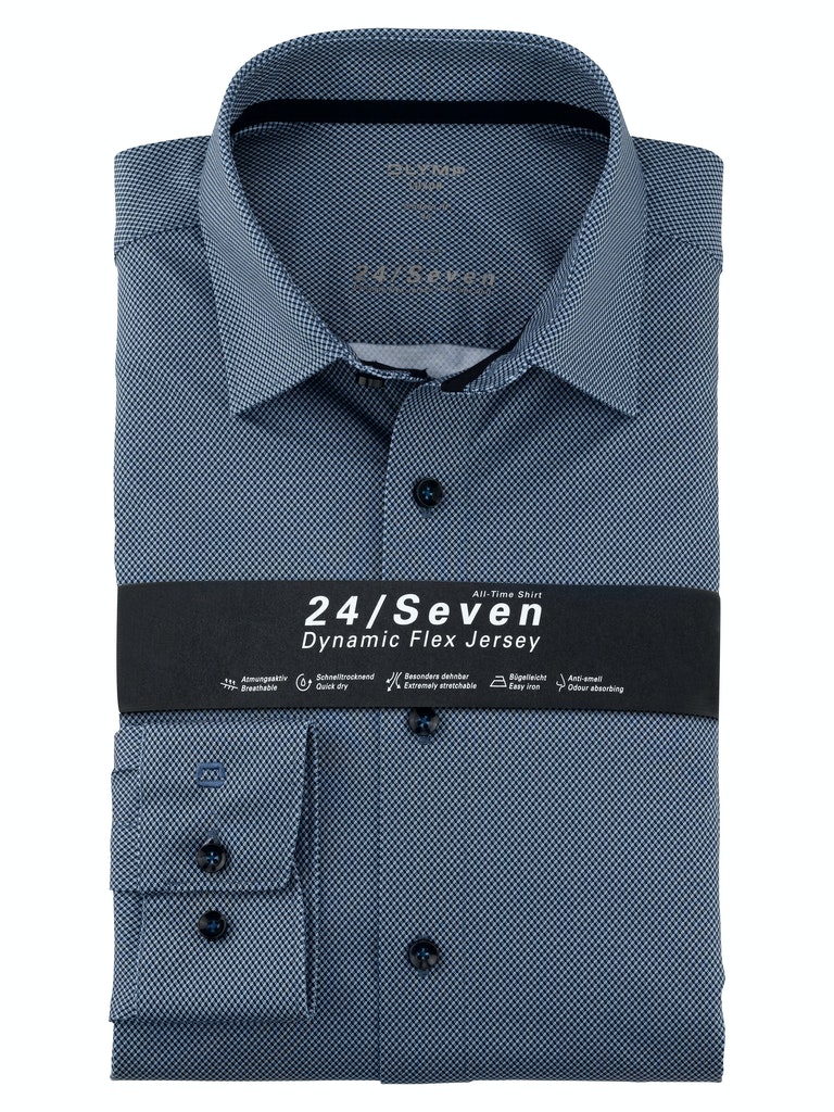 Olymp Herren Hemd 125274 Marine - modern fit