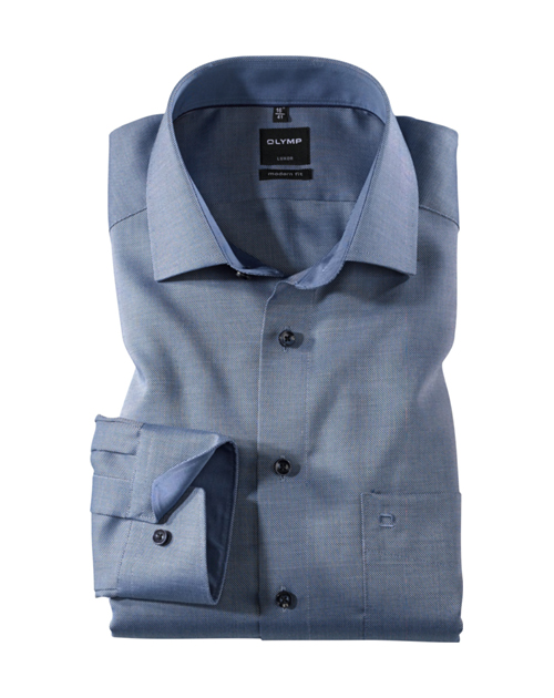 Olymp Herren Hemd 040064 Blau - modern fit