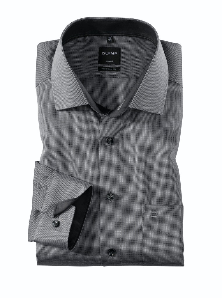 Olymp Herren Hemd 040064 Schwarz - modern fit