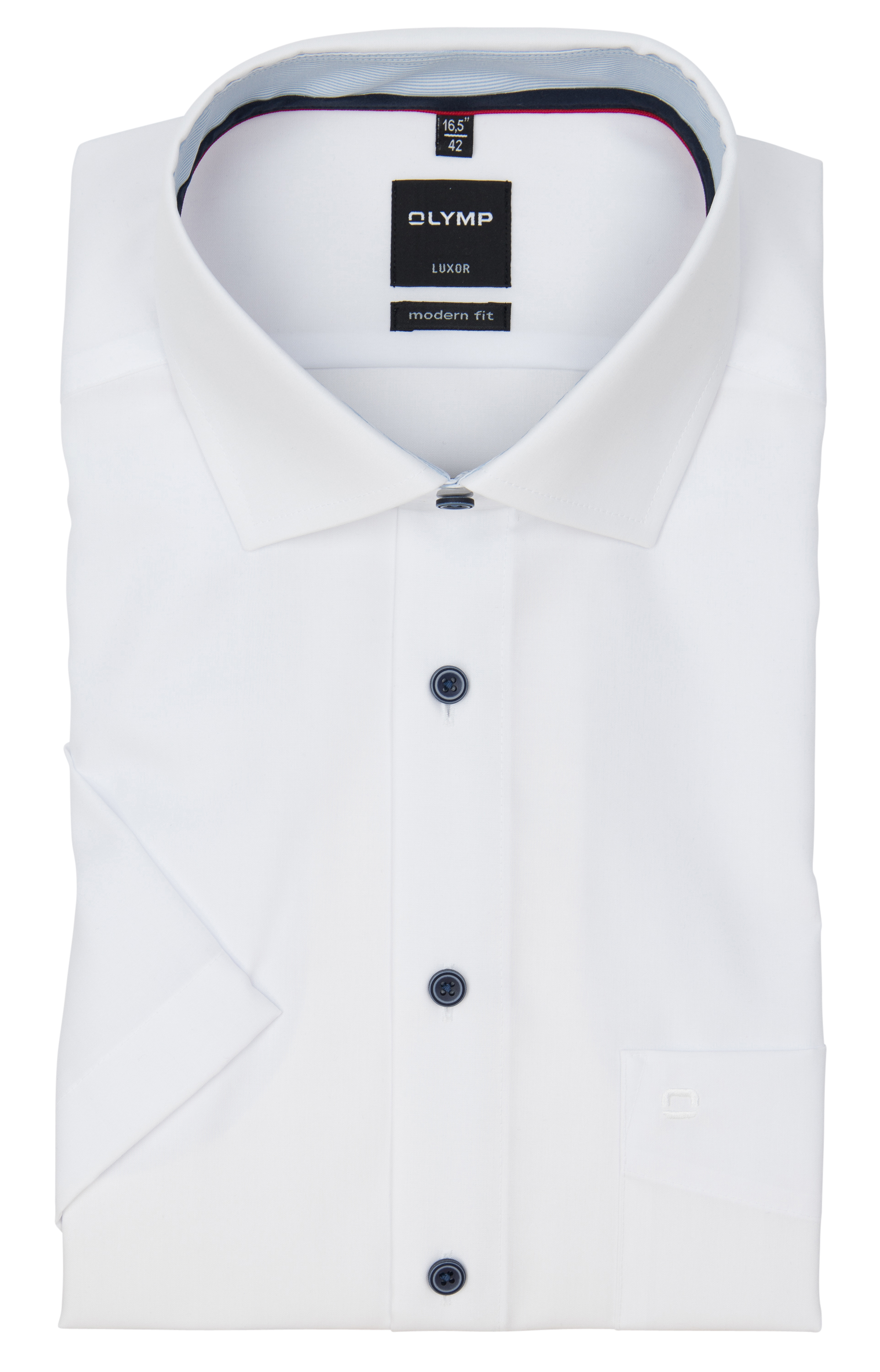 Olymp Herren Hemd 129852 Weiß - kragen