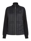 LW PADDED KNIT MIX JACKET black