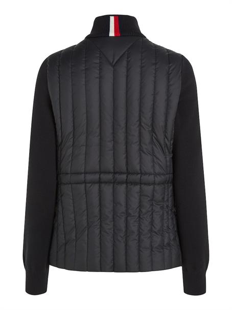 LW PADDED KNIT MIX JACKET black