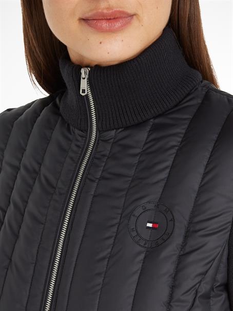 LW PADDED KNIT MIX JACKET black