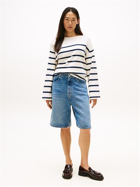 LWK GOLD BUTTON BOAT-NK LS TEE ivory silk-dark night navy stp