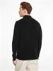 LYCRA BLEND BUTTON QUARTER ZIP ck black