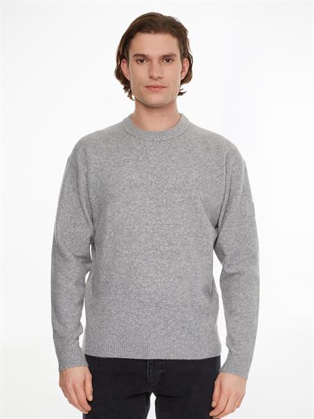 LYCRA BLEND COMFORT FIT SWEATER light grey heather