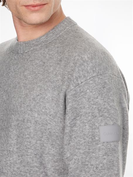 LYCRA BLEND COMFORT FIT SWEATER light grey heather