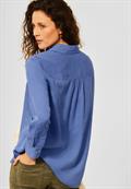 Lyocell Bluse in Unifarbe forever blue