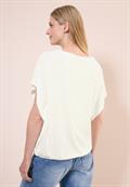 Lässiges V-Neck Shirt vanilla white