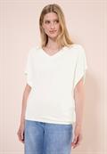 Lässiges V-Neck Shirt vanilla white