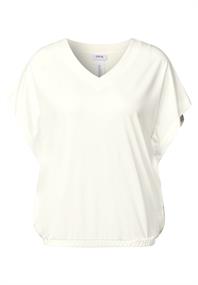 Lässiges V-Neck Shirt vanilla white