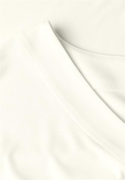 Lässiges V-Neck Shirt vanilla white