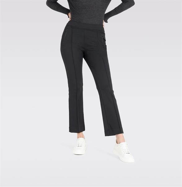 MAC JEANS - AMORA KICK, Stretch ribbon schwarz
