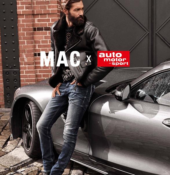 MAC JEANS - Arne Pipe , Workout DenimFlexx blue black 3d authentic w