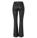 MAC JEANS - BOOT, Coated cotton tencel schwarz