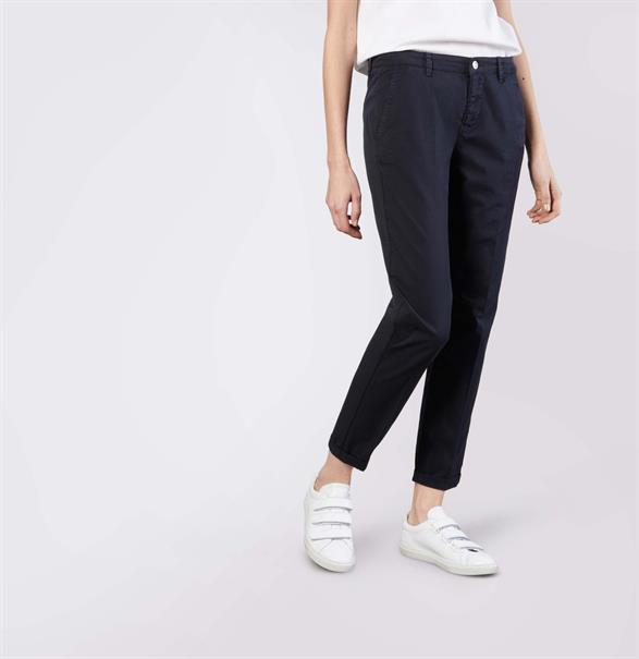 MAC JEANS - CHINO turn up, Authentic stretch gabardine dark blue ppt