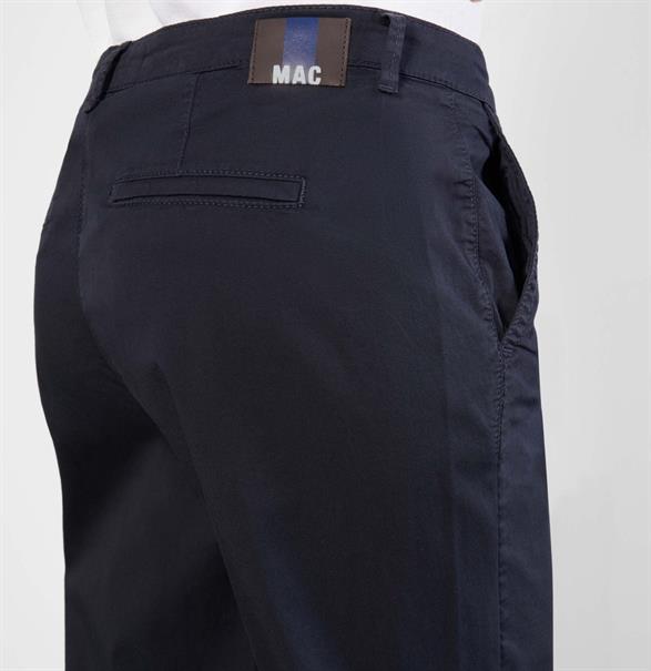 MAC JEANS - CHINO turn up, Authentic stretch gabardine dark blue ppt