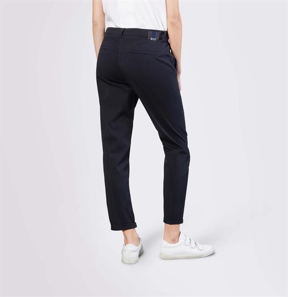 MAC JEANS - CHINO turn up, Authentic stretch gabardine dark blue ppt