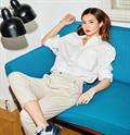 MAC JEANS - CHINO turn up, Authentic stretch gabardine ivory ppt