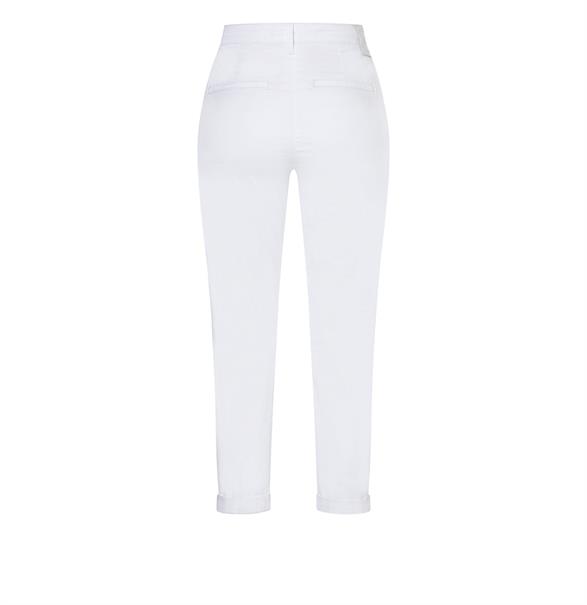 MAC JEANS - CHINO turn up, Authentic stretch gabardine white