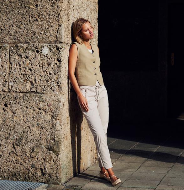 MAC JEANS - EASY active, Authentic stretch gabardine beige