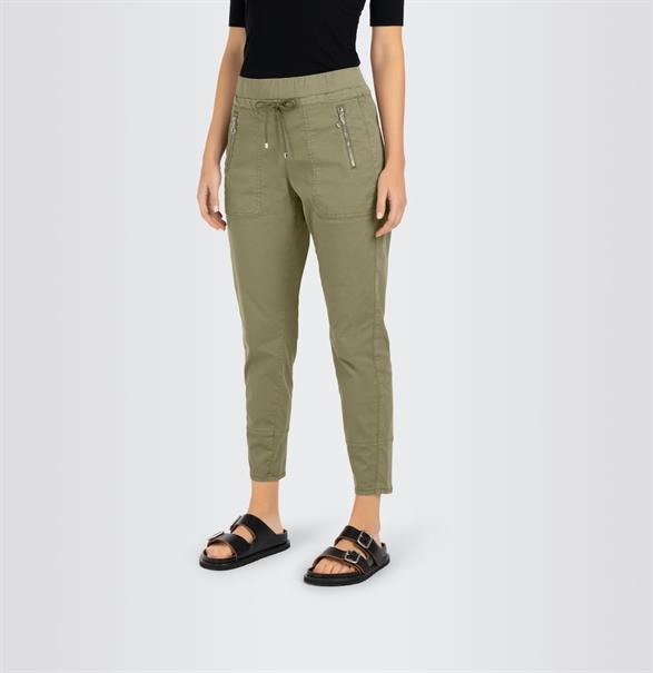 MAC JEANS - EASY active, Authentic stretch gabardine grün