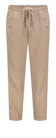 MAC JEANS - EASY chino, Cotton linen tencel braun