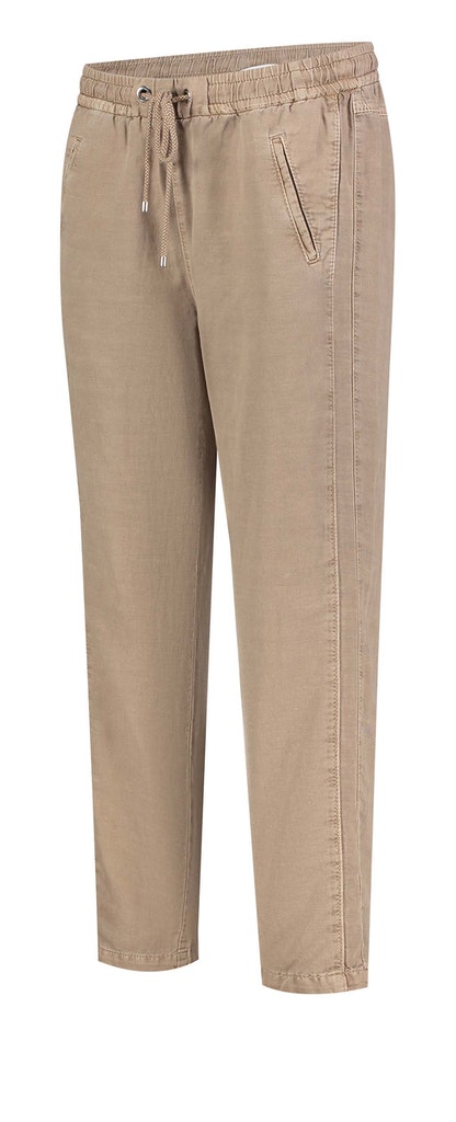 MAC JEANS - EASY chino, Cotton linen tencel braun
