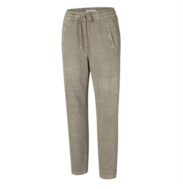 MAC JEANS - EASY, Cotton linen tencel grün