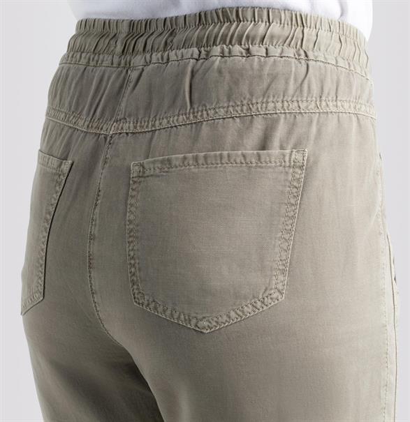 MAC JEANS - EASY, Cotton linen tencel grün