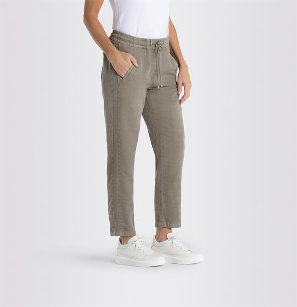 MAC JEANS - EASY, Cotton linen tencel grün