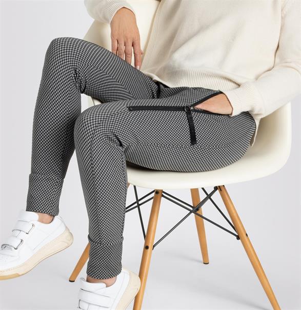 MAC JEANS - FUTURE, Stretch ribbon light storm grey jacquard
