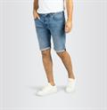 MAC JEANS - Jogn Bermuda, Light Sweat Denim blau4