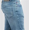 MAC JEANS - Jogn Bermuda, Light Sweat Denim blau4