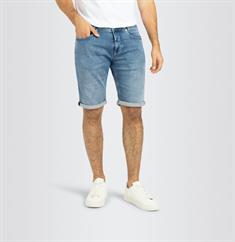 MAC JEANS - Jogn Bermuda, Light Sweat Denim blau4