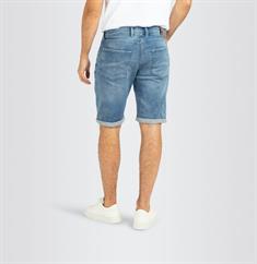 MAC JEANS - Jogn Bermuda, Light Sweat Denim blau4