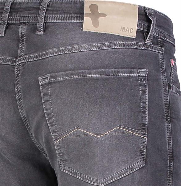 MAC JEANS - Jogn Bermuda, Light Sweat Denim grau4