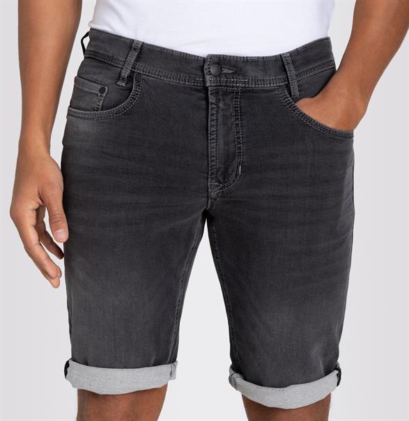 MAC JEANS - Jogn Bermuda, Light Sweat Denim grau4