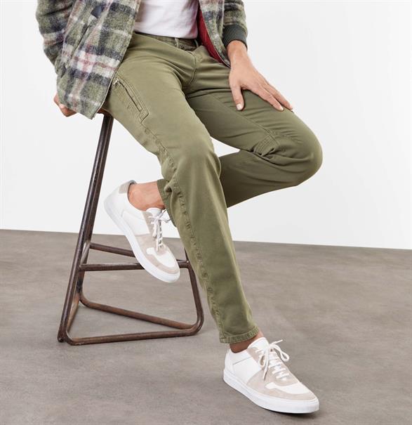 MAC JEANS - Lennox Cargo , Canvas Stretch grün