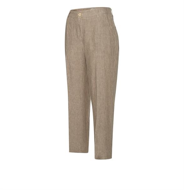 MAC JEANS - NORA, Pure linen braun