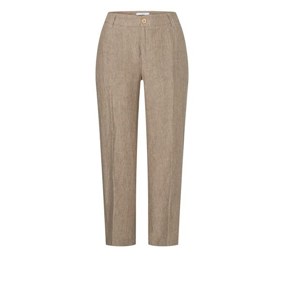 MAC JEANS - NORA, Pure linen braun