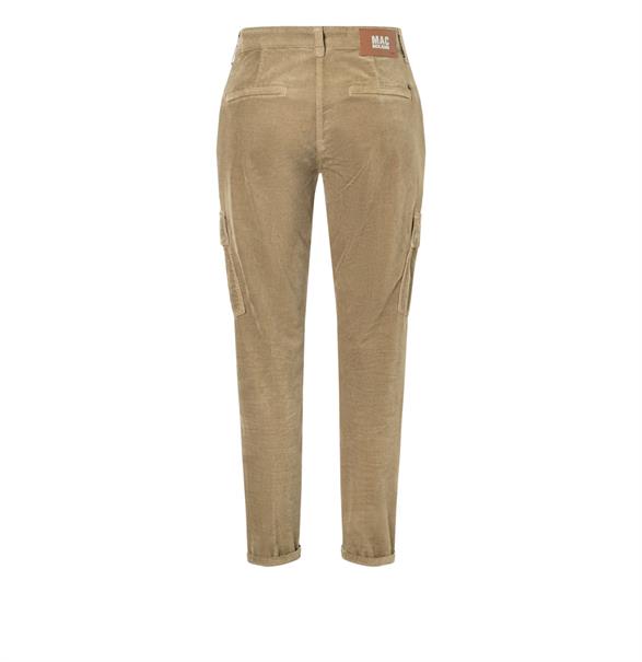 MAC JEANS - RICH CARGO, Baby soft corduroy grün