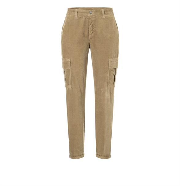 MAC JEANS - RICH CARGO, Baby soft corduroy grün